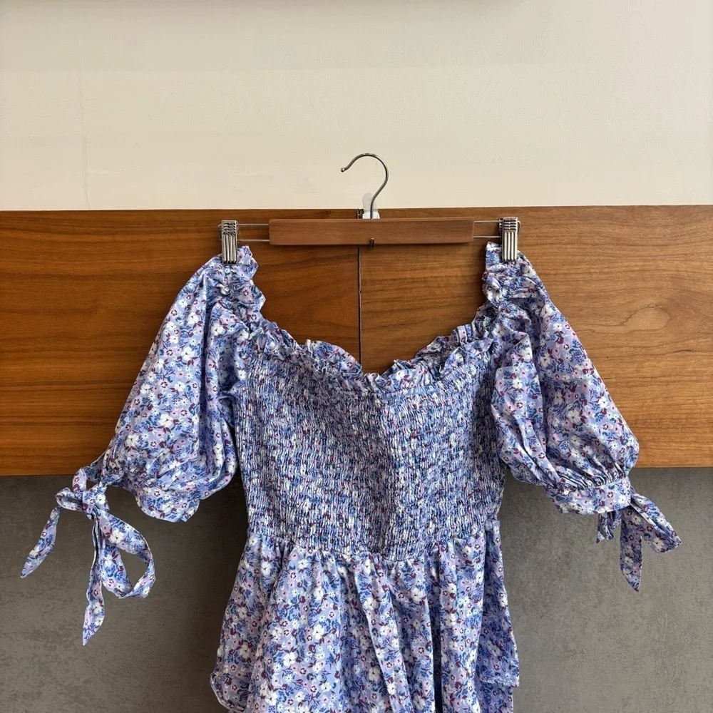 Yumi Kim Tessa Mini Dress in Angel Eyes in Blue, Size L